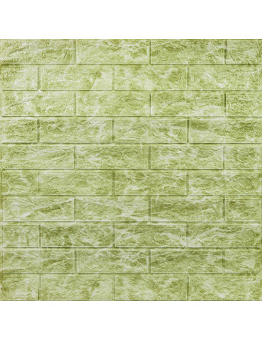 Декоративна 3D панель самоклейка Глибокий зелений (цегла) (069) SW-00000171