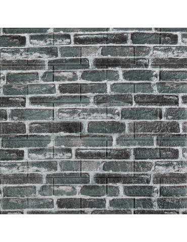 Декоративна 3D панель самоклейка 700х770х5мм Цегла сіра Катеринославська (042) SW-00000039