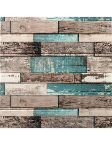 Декоративна 3D панель самоклейка 700х700х6мм Синє дерево (088) SW-00000275