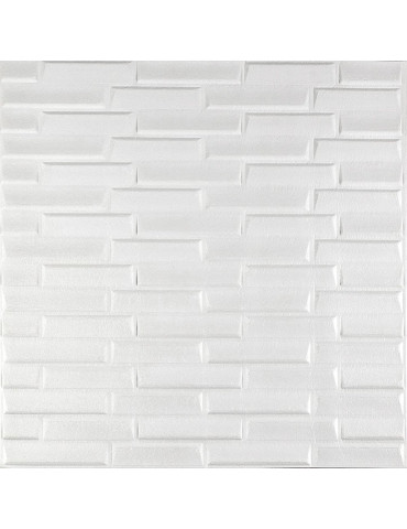 3D панель самоклеюча кладка 770х700х5мм Біла (031) SW-00000167