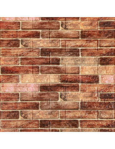 Самоклеюча декоративна 3D панель 700х770х5мм Коричнева Катеринославська цегла (179) SW-00000248