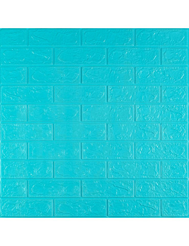 3D панель самоклеюча 700х770х3мм цегла Бірюза (002-3) SW-00000573