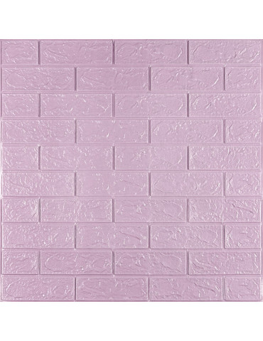 3D панель самоклеюча 700х770х3мм цегла Світло - фіолетова (015-3) SW-00000574