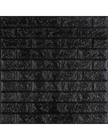 3D панель самоклеюча 700х770х3мм цегла Чорна (019-3) SW-00000584
