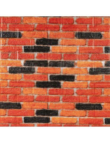 Самоклеюча декоративна 3D панель 700х770х5мм Бежево-коричнева Катеринославська матова цегла (047M) SW-00000636