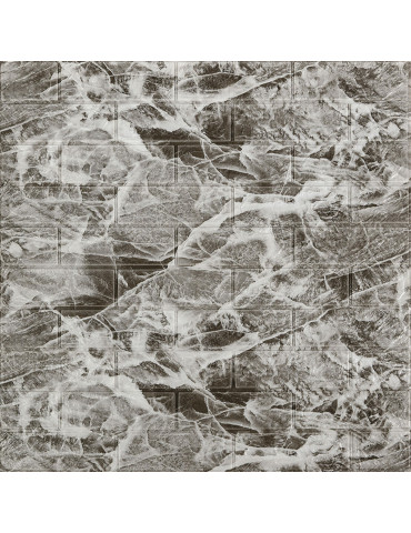 Декоративна 3D панель самоклейка 700х770х3мм Мармур чориний (061-3) SW-00000691