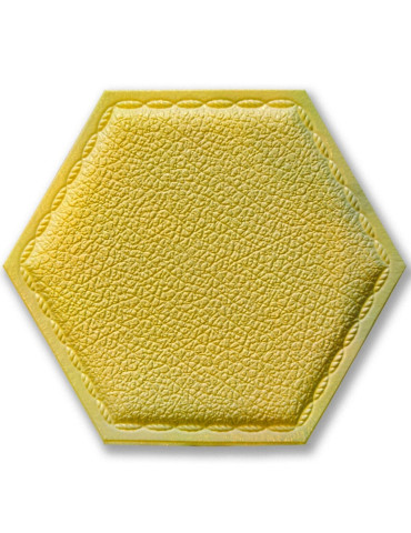 Декоративний самоклеючий шестикутник під шкіру 200x230мм Темно-жовтий (1101) SW-00000741