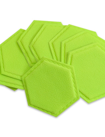 Декоративний самоклеючий шестикутник під шкіру 200x230мм Зелений (1102) SW-00000742