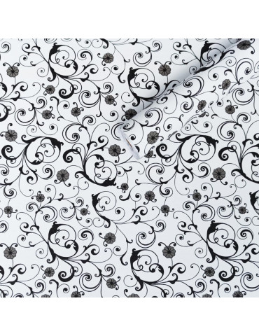 Самоклеюча плівка 0,45х10м х 0,07мм Білі вензелі (10175) SW-00000828