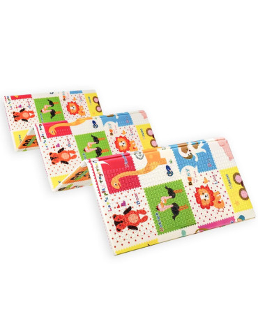 Розвиваючий термокилимок дитячий 180х200х0.8см "Зростомір | Тварини зі словами" (266) SW-00000893